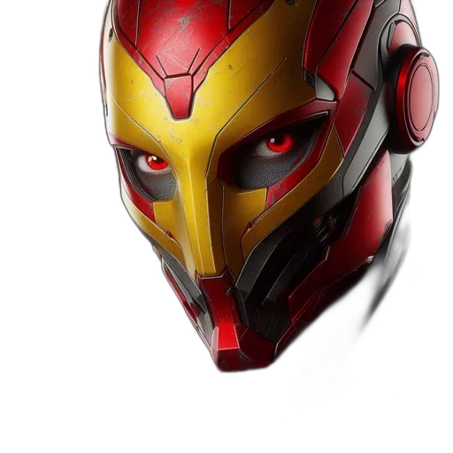 mask, face, robot, comic book art transparent PNG cut-out