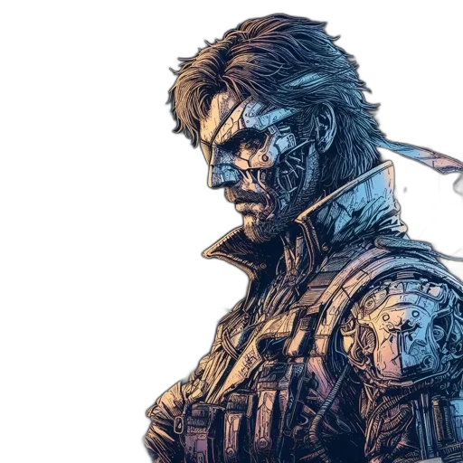 comic book art, concept art, cyberpunk, fantasy art transparent PNG cut-out