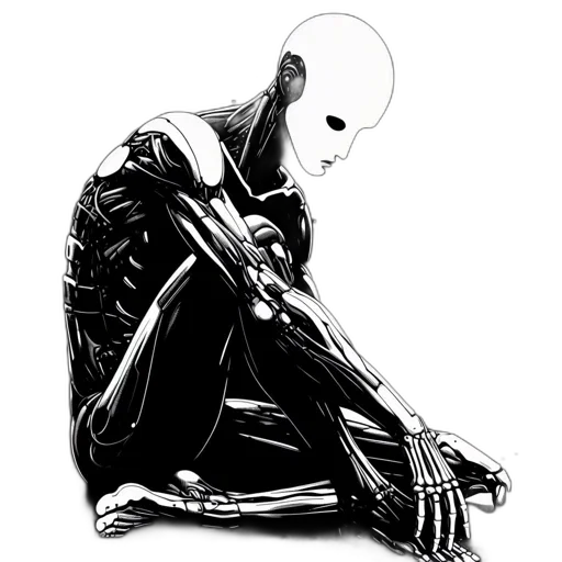 mask, robot, face, jacket transparent PNG cut-out