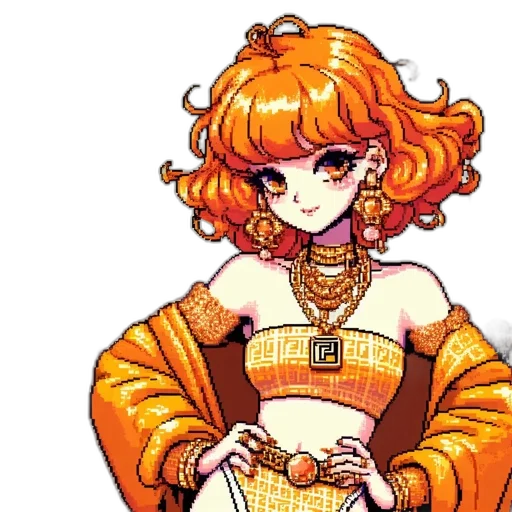 dress, staff, crown, jewelry transparent PNG cut-out