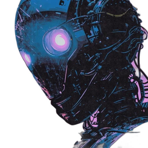 robot, mask, face, creature transparent PNG cut-out