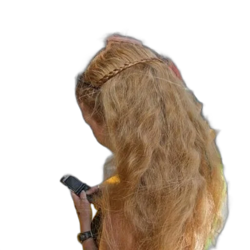 hair, staff, dress, hat transparent PNG cut-out