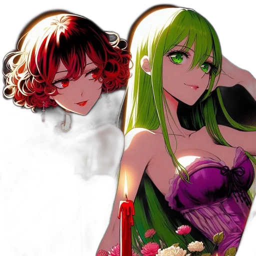 anime, fantasy art, concept art, photorealistic transparent PNG cut-out