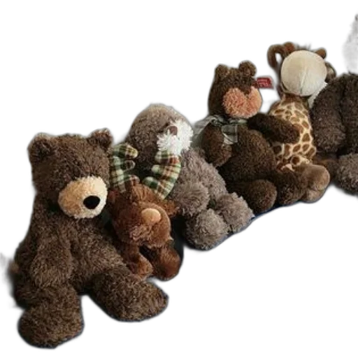 collection, stuffed, animals, including transparent PNG cut-out