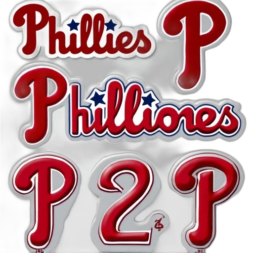 phillies, vintage, logo, set transparent PNG cut-out