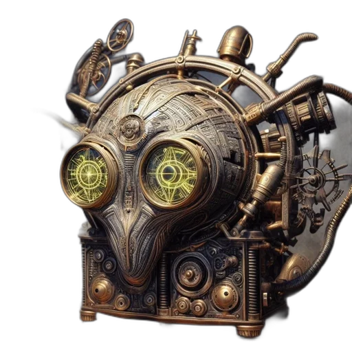robot, mask, weapon, face transparent PNG cut-out