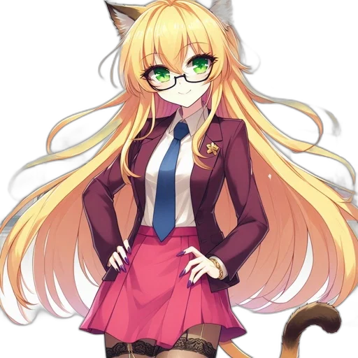 staff, animal, anime, pixel art transparent PNG cut-out