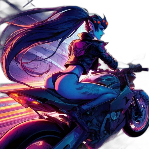 comic book art, concept art, cyberpunk, fantasy art transparent PNG cut-out