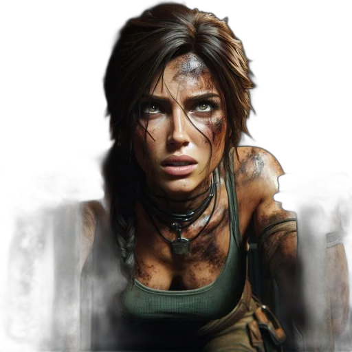 face, concept art, photorealistic, comic book art transparent PNG cut-out