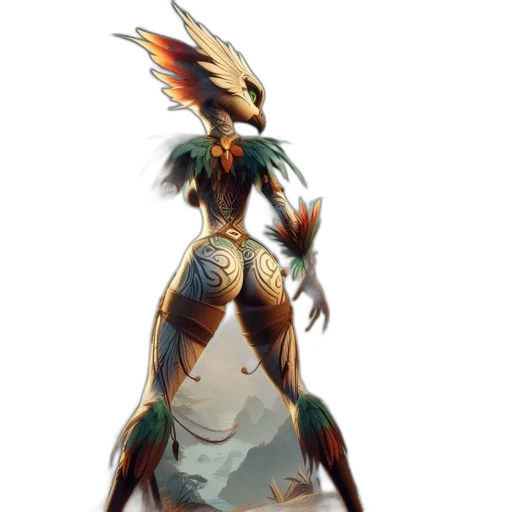 dragon, staff, creature, mask transparent PNG cut-out