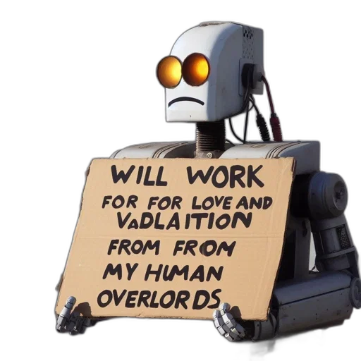 robot, cyberpunk, concept art, cartoon transparent PNG cut-out