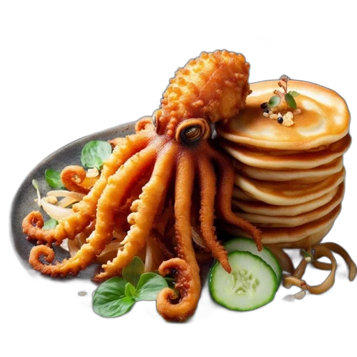 food, crown, photorealistic, 3d render transparent PNG cut-out