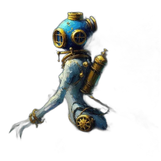 robot, staff, mask, creature transparent PNG cut-out