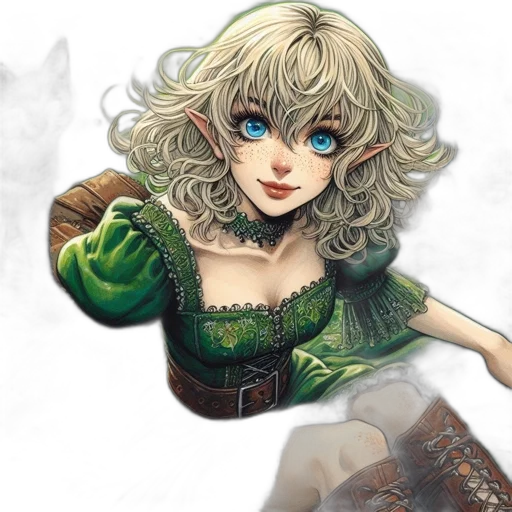 fantasy art, concept art, watercolor, comic book art transparent PNG cut-out