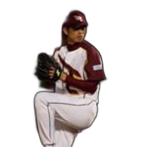 cartoon, baseball, player, maroon transparent PNG cut-out