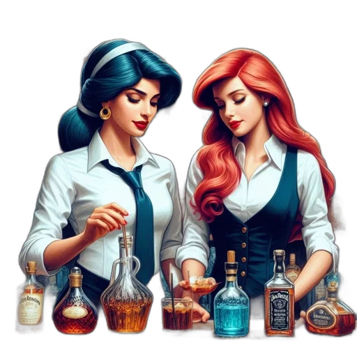 bottle, comic book art, oil painting, photorealistic transparent PNG cut-out