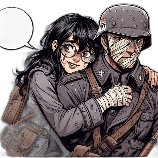 comic book art, watercolor, concept art, cartoon transparent PNG cut-out