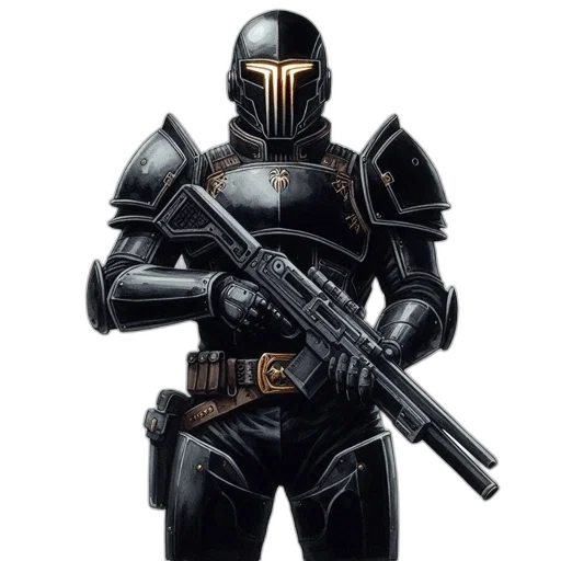 robot, weapon, mask, concept art transparent PNG cut-out