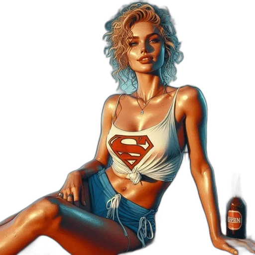 bottle, comic book art, concept art, fantasy art transparent PNG cut-out