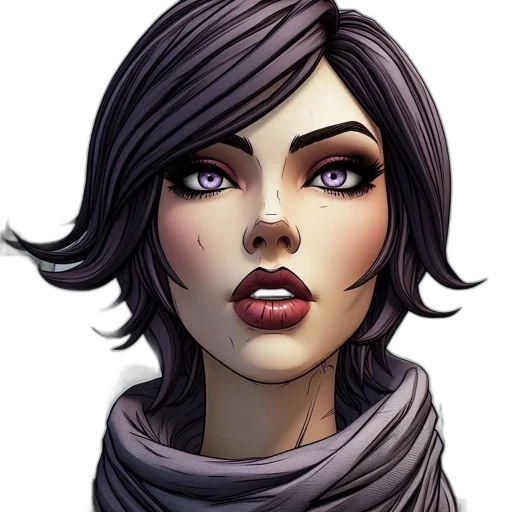 face, comic book art, concept art, fantasy art transparent PNG cut-out