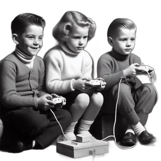 weapon, three, kids, play transparent PNG cut-out