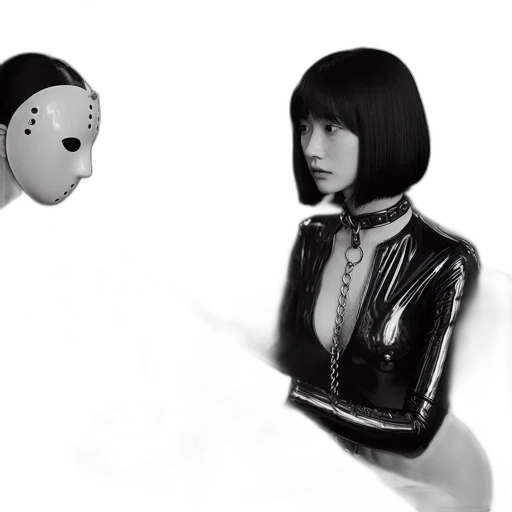 robot, mask, jacket, face transparent PNG cut-out