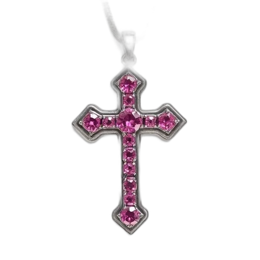 jewelry, silver, cross, pendant transparent PNG cut-out