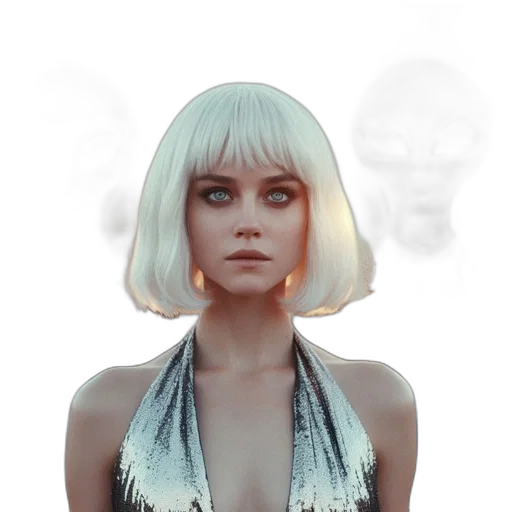 hair, face, dress, mask transparent PNG cut-out