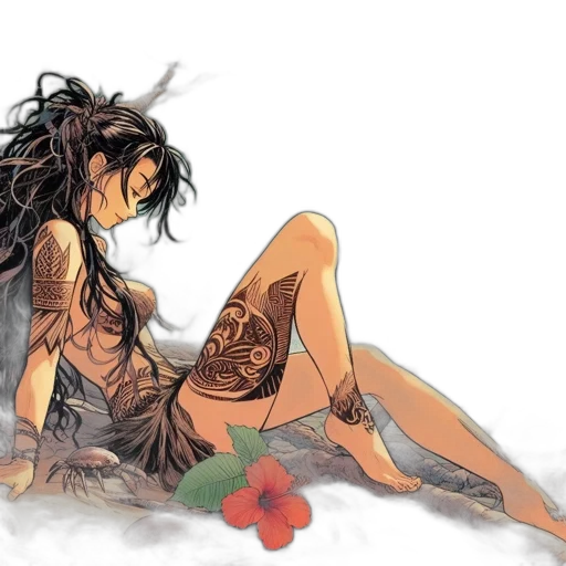 comic book art, concept art, fantasy art, watercolor transparent PNG cut-out