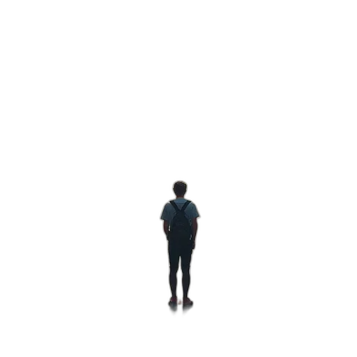 jacket, robot, creature, staff transparent PNG cut-out