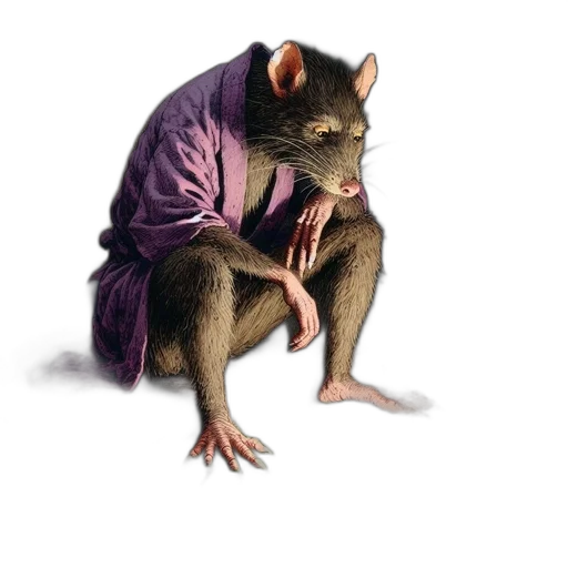 animal, creature, jacket, staff transparent PNG cut-out