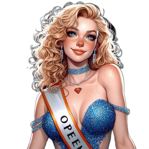 dress, crown, jewelry, cartoon transparent PNG cut-out