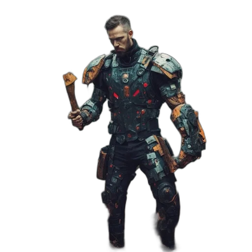 robot, weapon, staff, dragon transparent PNG cut-out