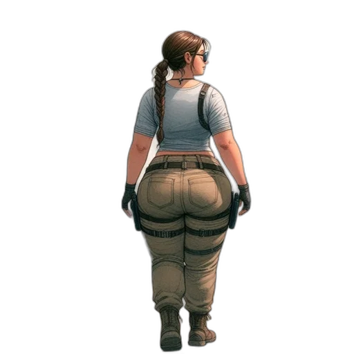 jacket, staff, dress, weapon transparent PNG cut-out