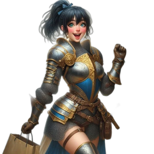 fantasy art, concept art, comic book art, 3d render transparent PNG cut-out