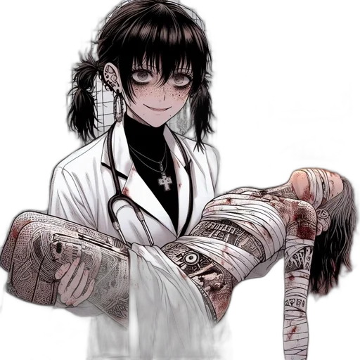 weapon, staff, sword, hair transparent PNG cut-out