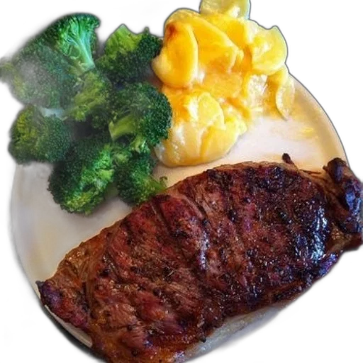 food, photorealistic, plate, grilled transparent PNG cut-out