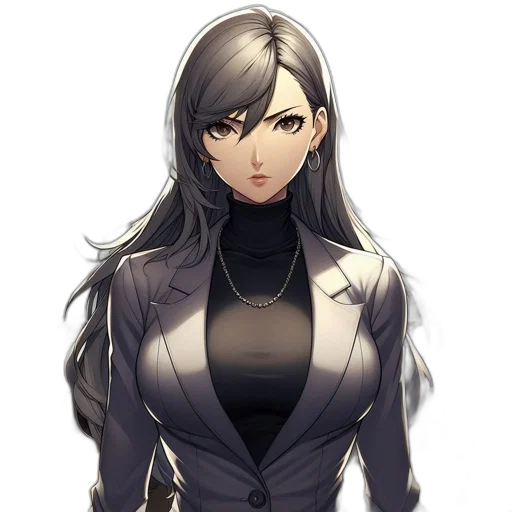 staff, jacket, face, dress transparent PNG cut-out