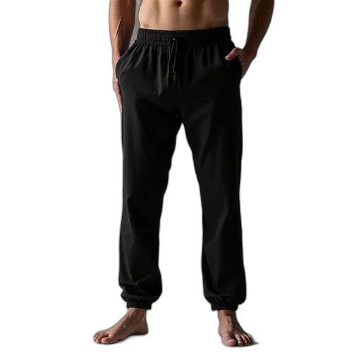 thermaic, pant, jogginghos, black transparent PNG cut-out