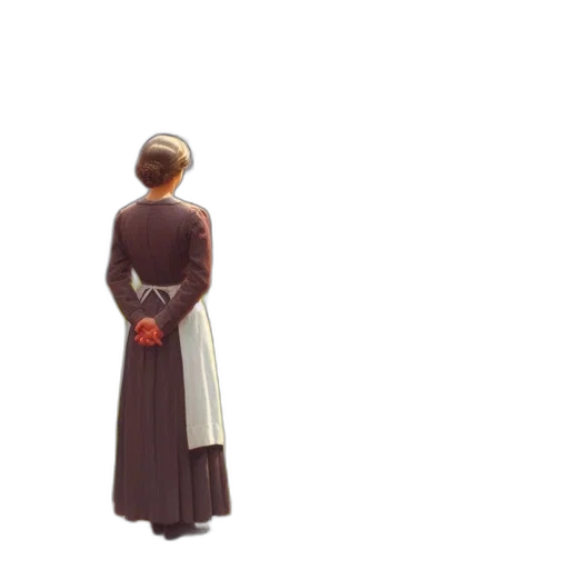 dress, staff, hat, umbrella transparent PNG cut-out