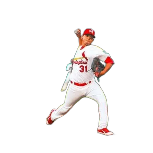 baseball, player, white, uniform transparent PNG cut-out