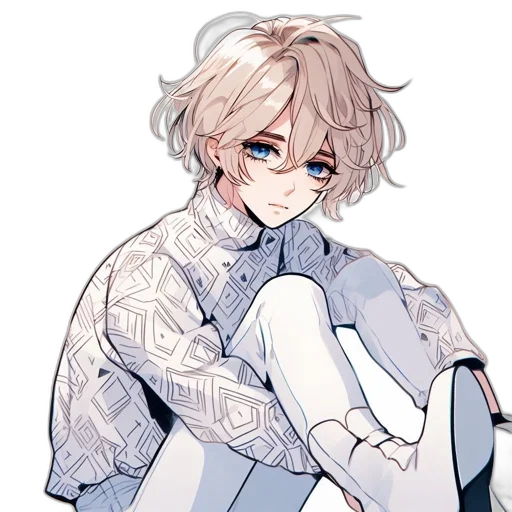 jacket, creature, staff, robot transparent PNG cut-out