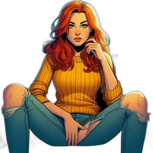 jacket, comic book art, concept art, cartoon transparent PNG cut-out