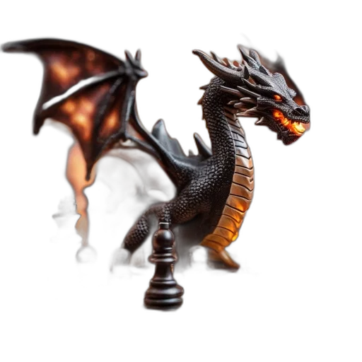 dragon, staff, sword, 3d render transparent PNG cut-out