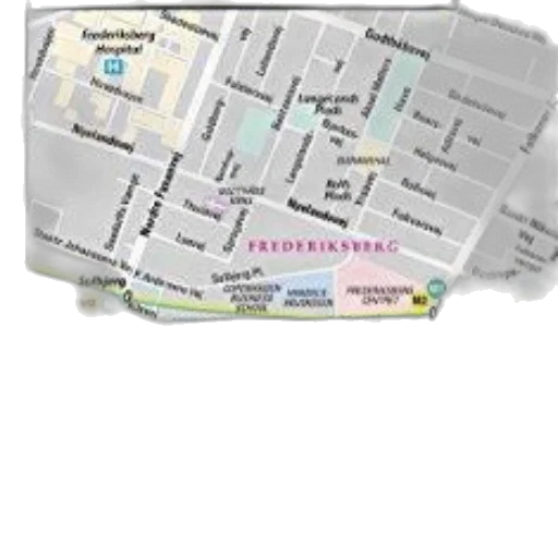 detailed, map, frederiksberg, denmark transparent PNG cut-out