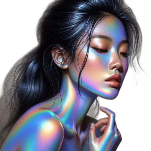 jewelry, face, photorealistic, fantasy art transparent PNG cut-out