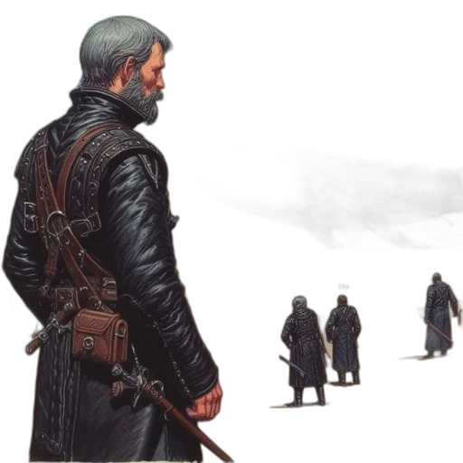 jacket, concept art, fantasy art, oil painting transparent PNG cut-out