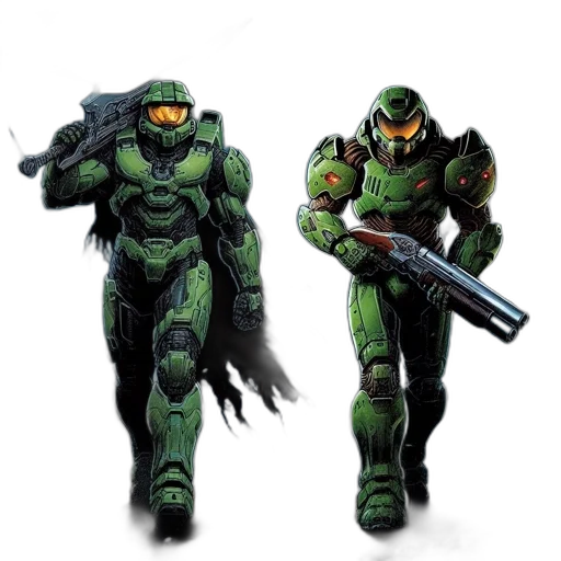 concept art, comic book art, pixel art, 3d render transparent PNG cut-out