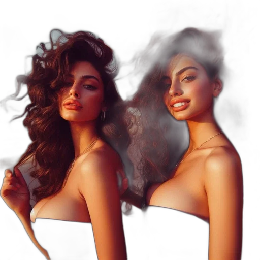 hair, photorealistic, fantasy art, concept art transparent PNG cut-out