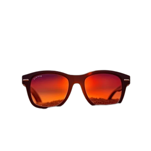 mask, 3d render, red, neon transparent PNG cut-out